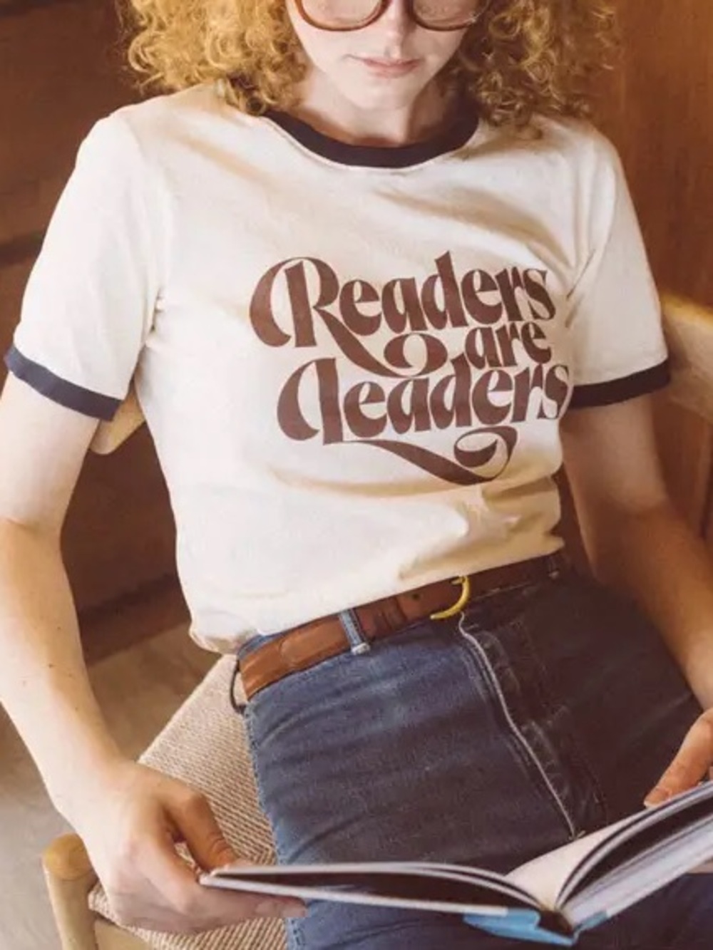 The Bee & The Fox 'Readers are Leaders Graphic Ringer Tee